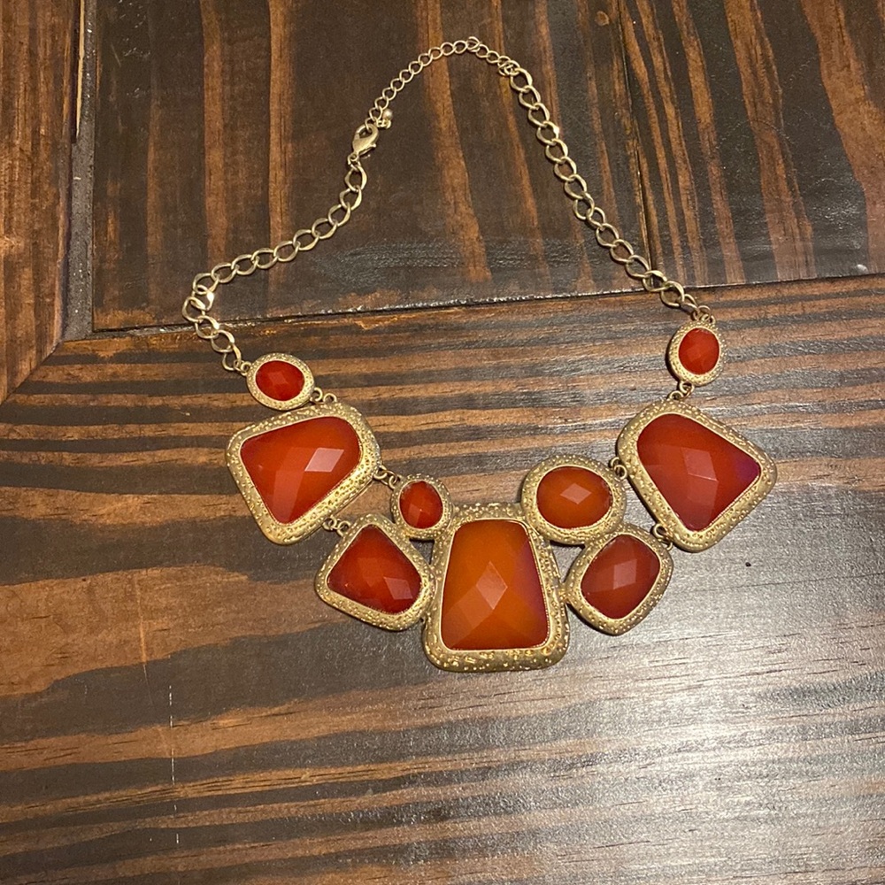 Gold Chunky Statement Necklace Bubble 2000’s